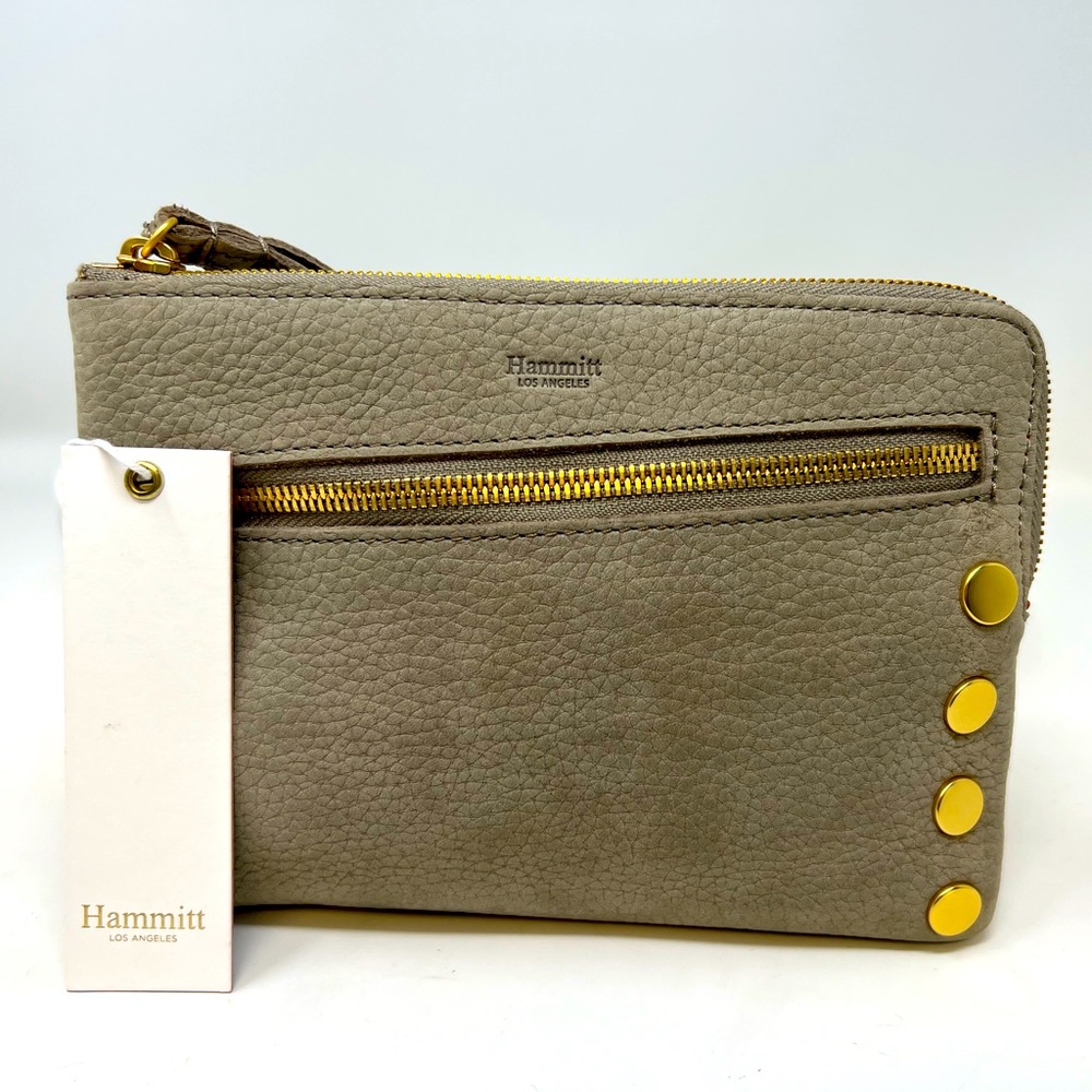 Hammitt Nash Small Convertible leather crossbody Natural Gray new